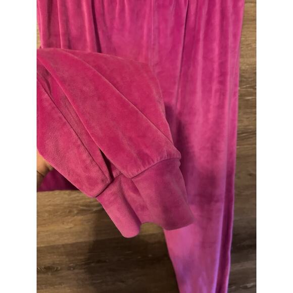 Victoria’s Secret TRACKSUIT SET Velvet Jacket & Jogger Velour Hot Pink Medium - Picture 13 of 16